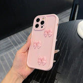 Pink 3D Butterfly Silicone Phone Case